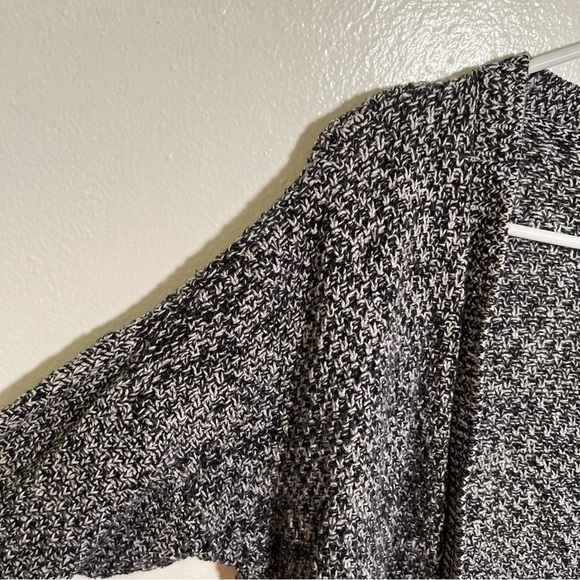Abercrombie & Fitch Open Front Cardigan Marled Black White L - Picture 5 of 11
